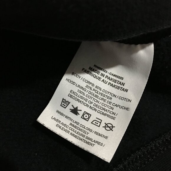 Nike Hoodie Sportswear Club Fleece Pullover Sweatshirt Mens Large Black - Picture 5 of 9